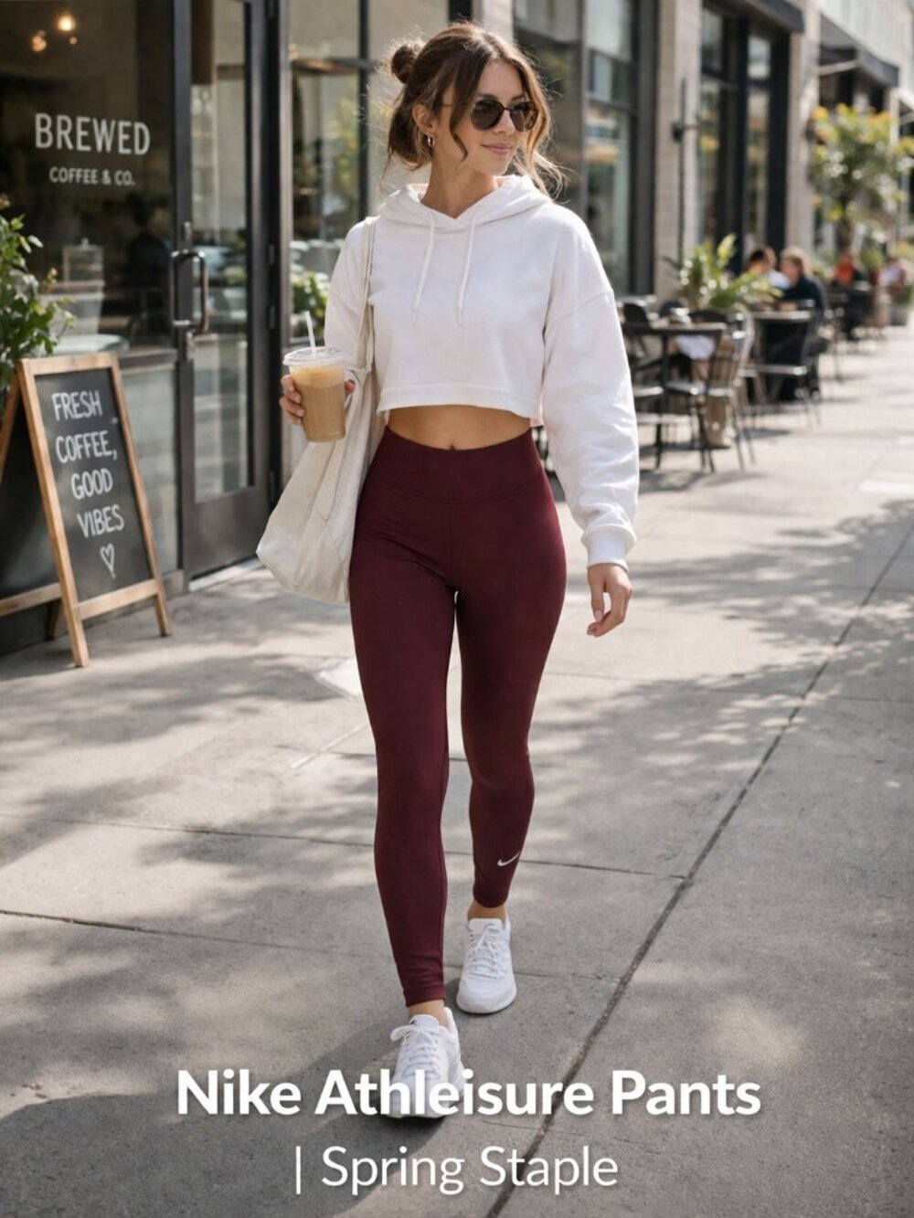 Nike Maroon Athletic Pants Joggers Athleisure Gym to Street Spring Essential